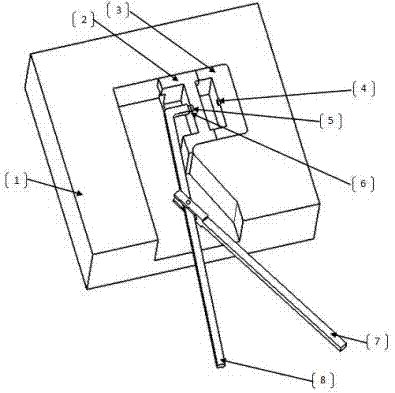 Method for taking out die pouring gate buffering pit movable materials