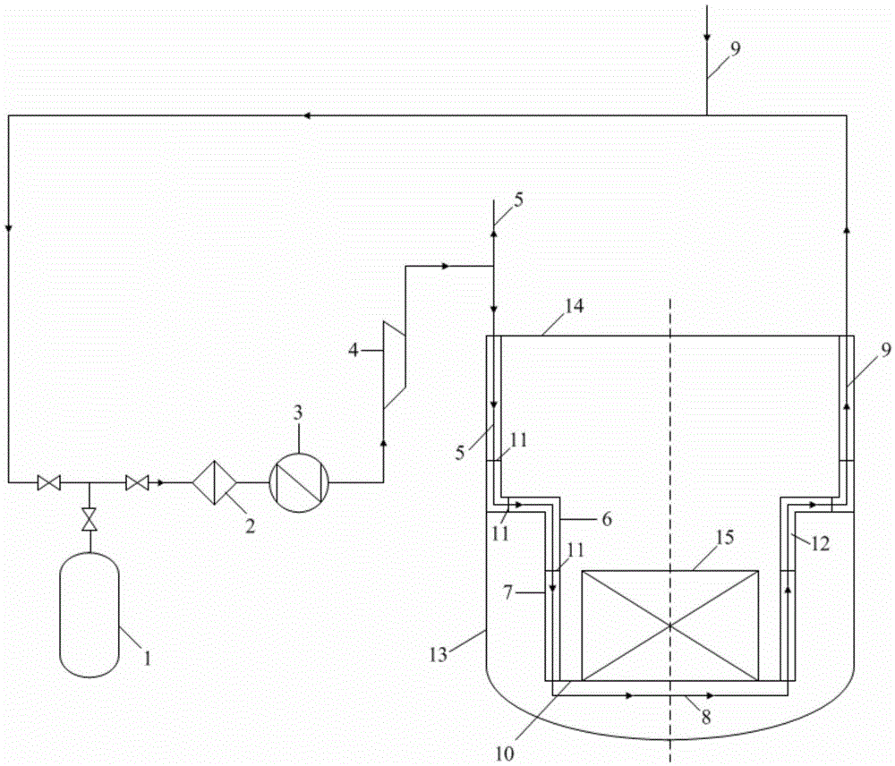 A liquid heavy metal cooling natural circulation pool reactor internal auxiliary heating system