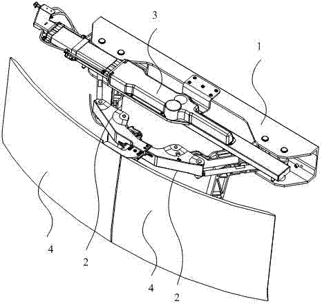 Front end opening and closing mechanism for rail vehicle and rail vehicle