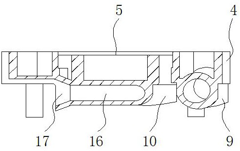 A suspended three-chamber aluminum furnace head