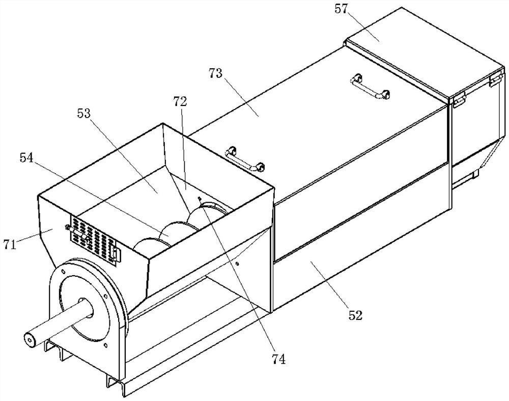 A twisted cage discharge system and discharge method for swill separation