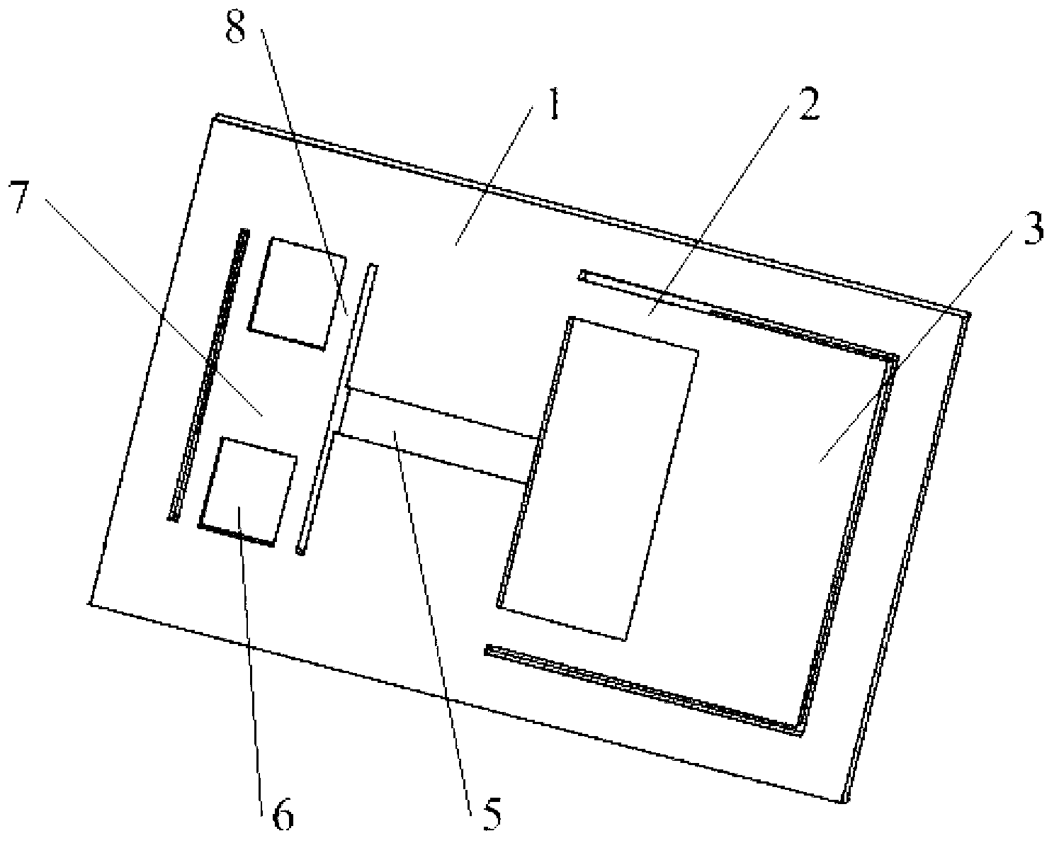 Silicon substrate quartz acceleration sensor with temperature isolation structure