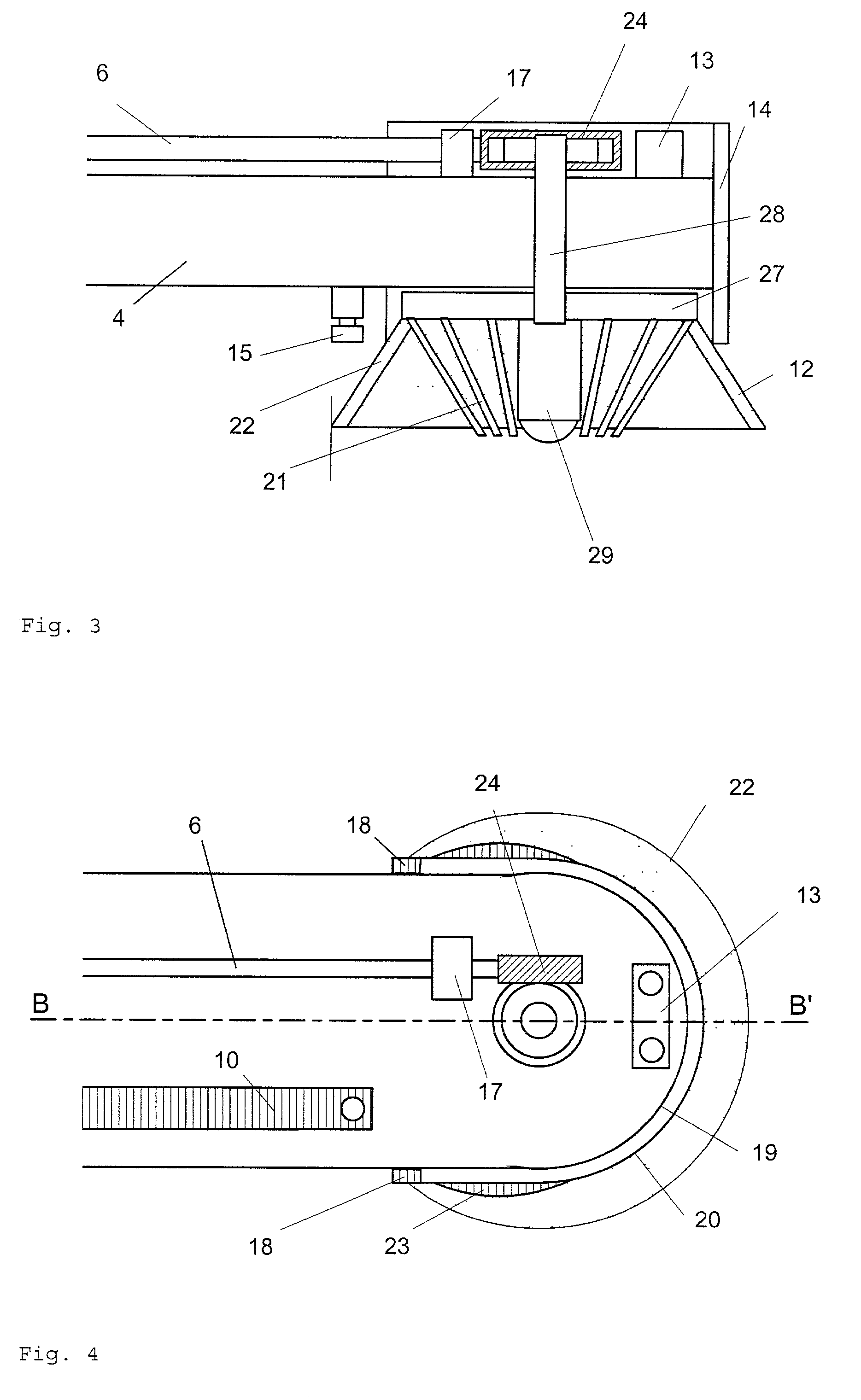 Service robot for the automatic suction of dust from floor surfaces