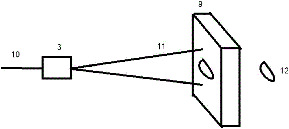 Method and device for tumor treatment by using rotary scanning magnet to diffuse proton beam