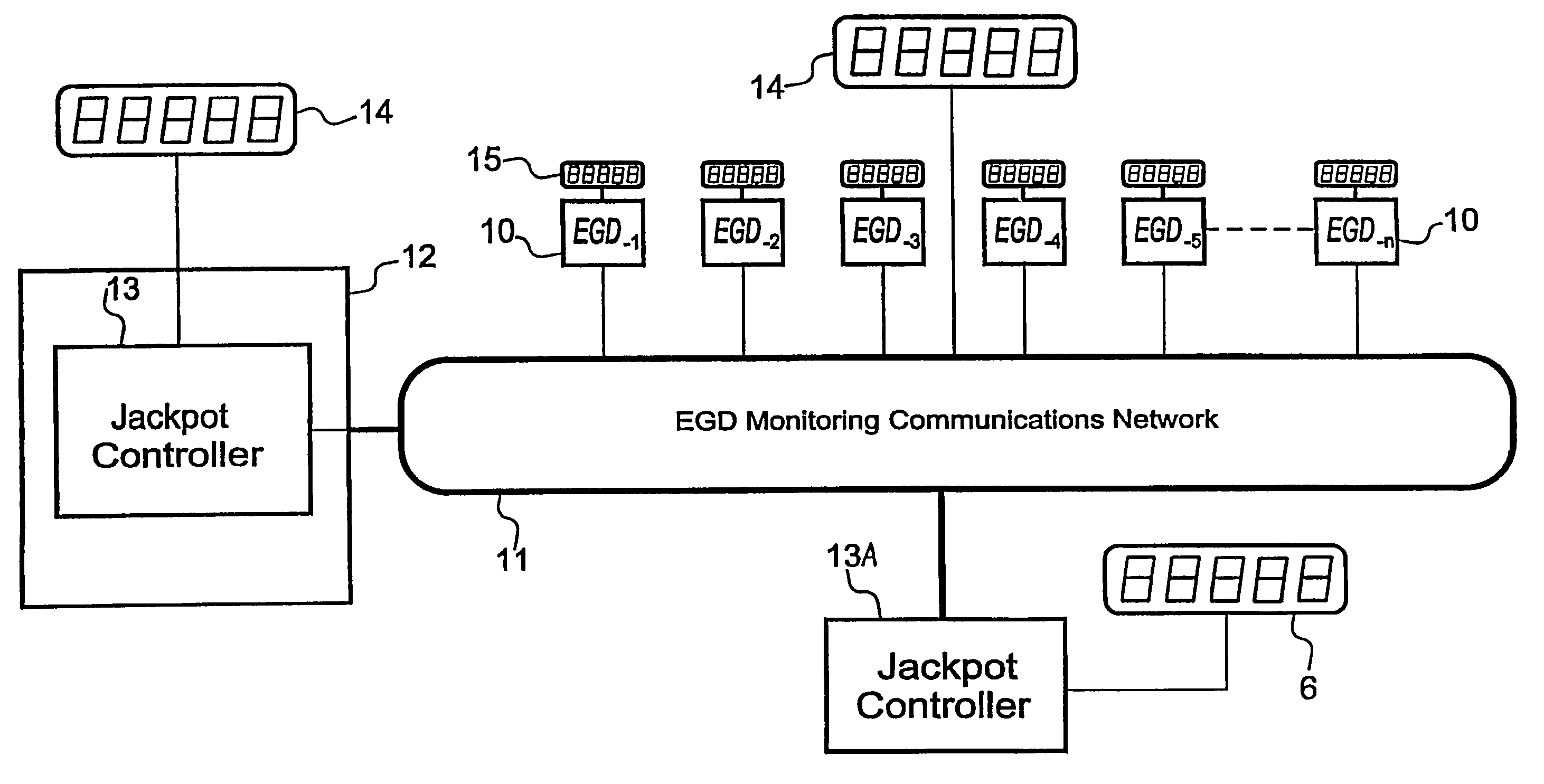 Method of awarding prizes for jackpot and gaming machines based on amount wagered during a time period