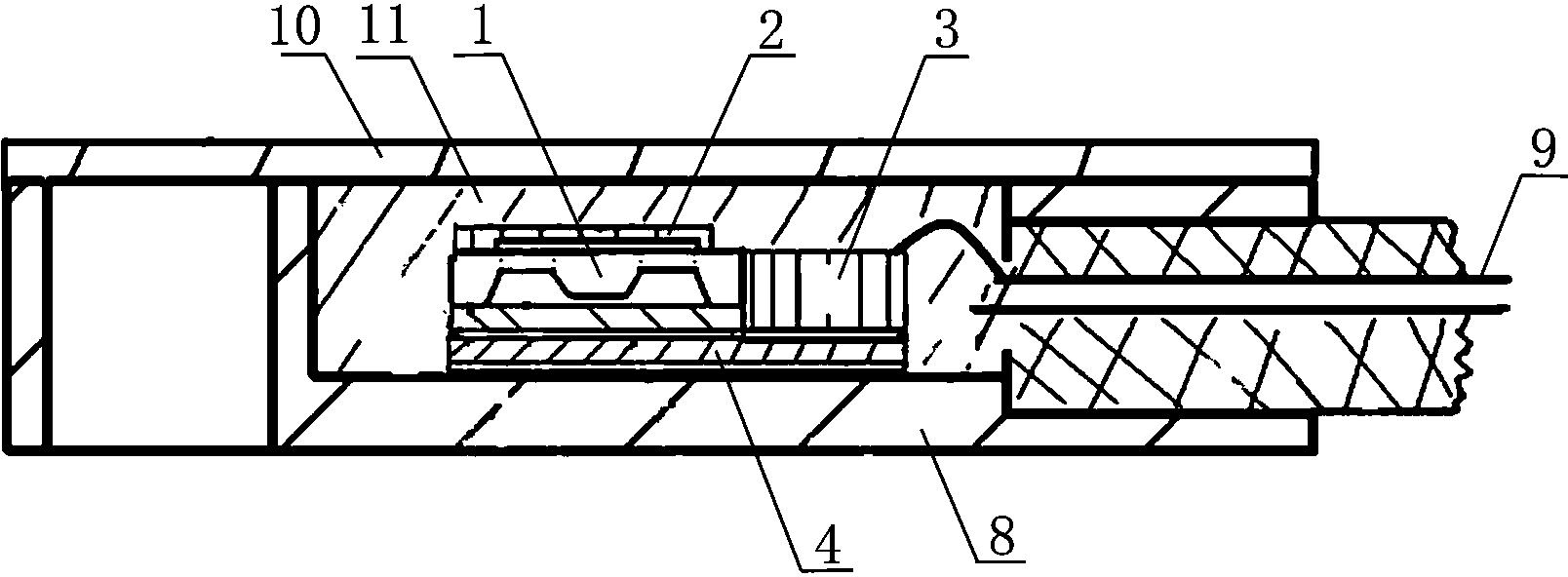 Method for encapsulating MEMS (micro electro mechanical system) high-range acceleration sensor