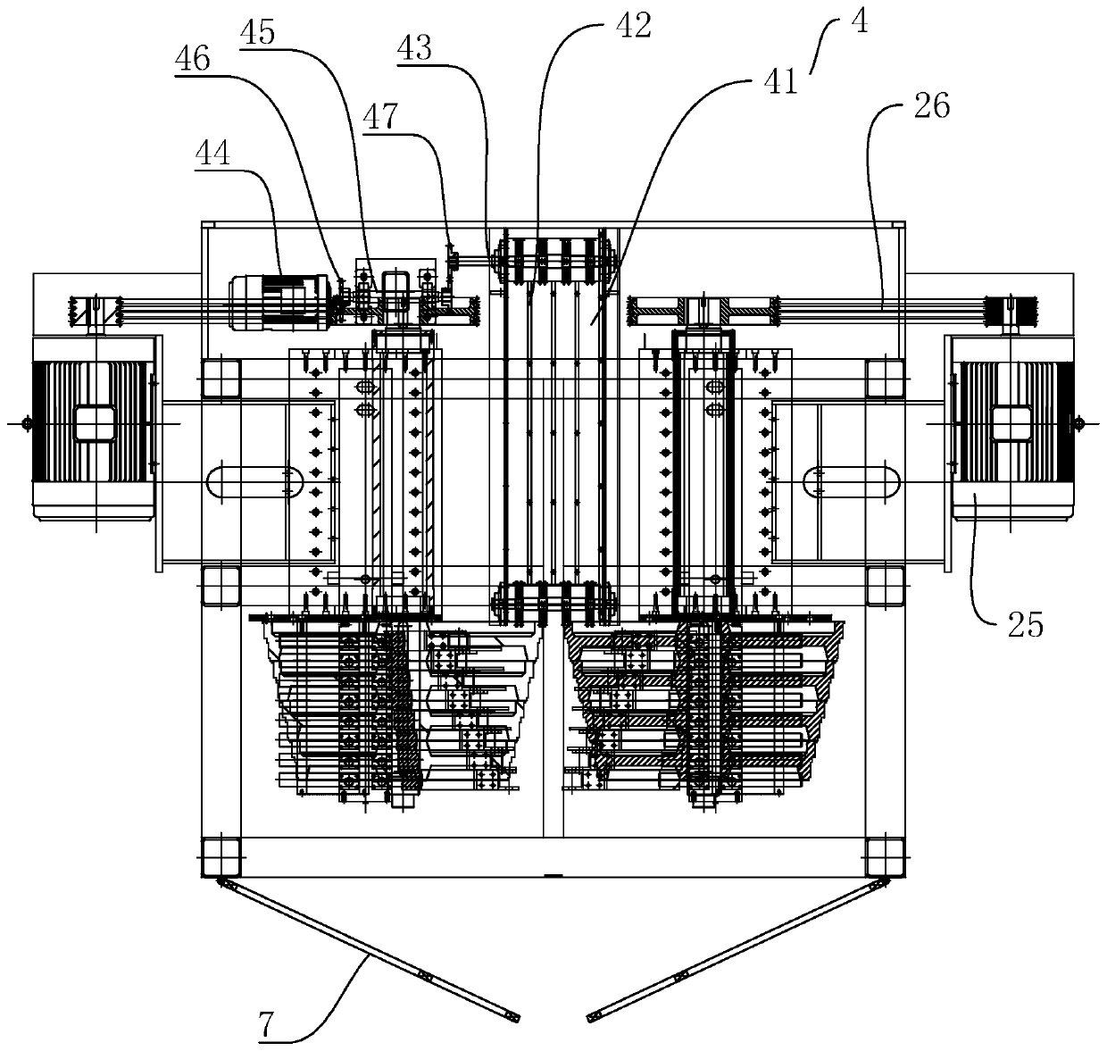 Novel log multi-blade band saw equipment