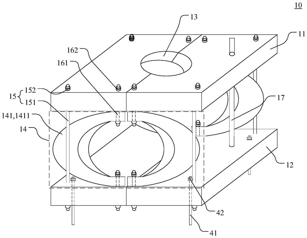 Anchoring device, prestress anchoring structure and construction method of prestress anchoring structure