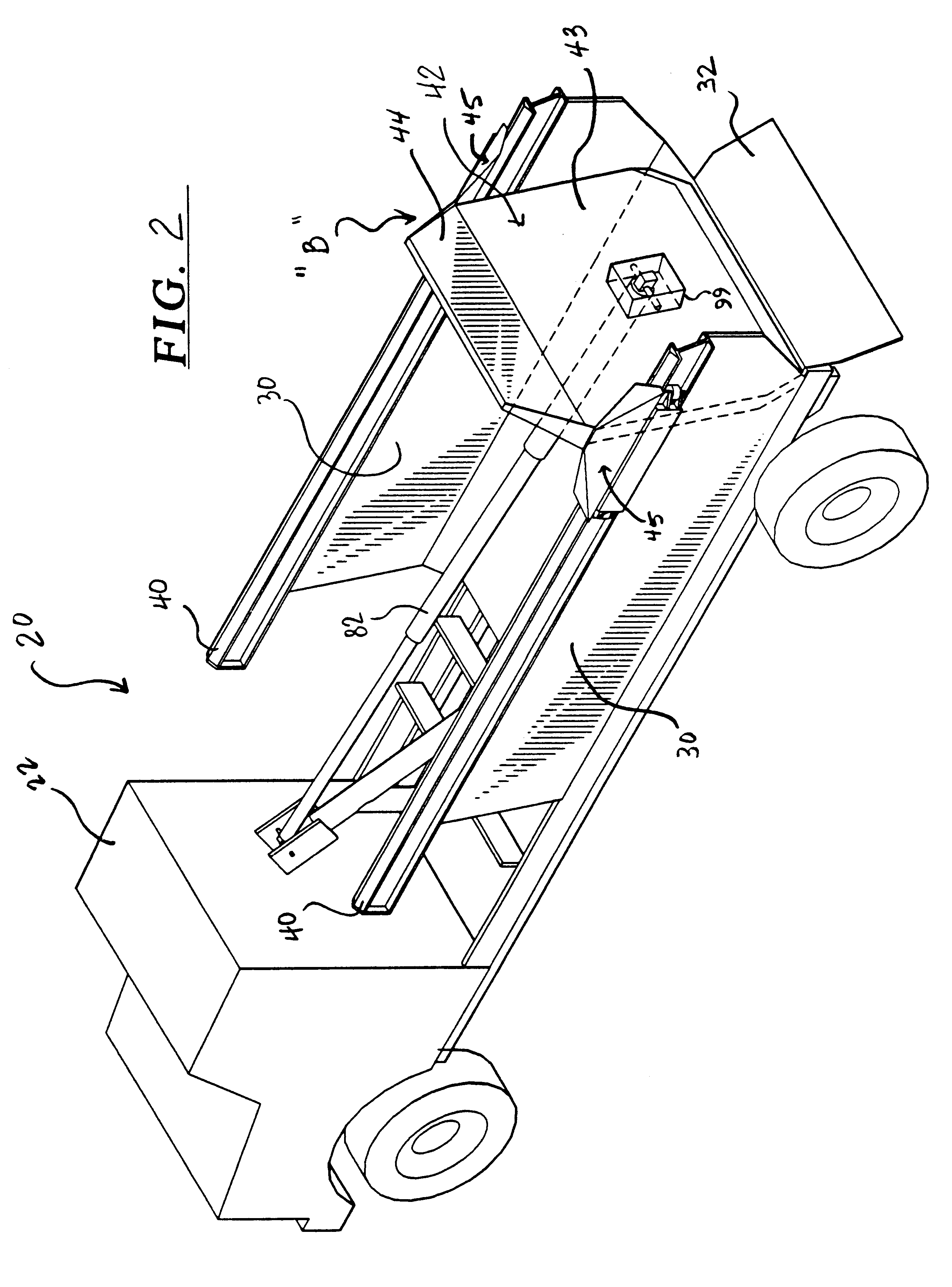 Ejector body and method using a tiltable ejector