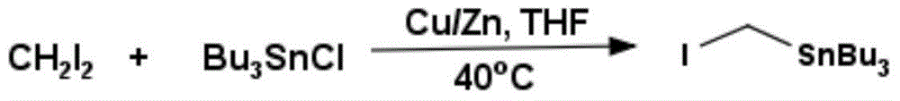 One-pot synthesis method of iodomethyl tributyltin