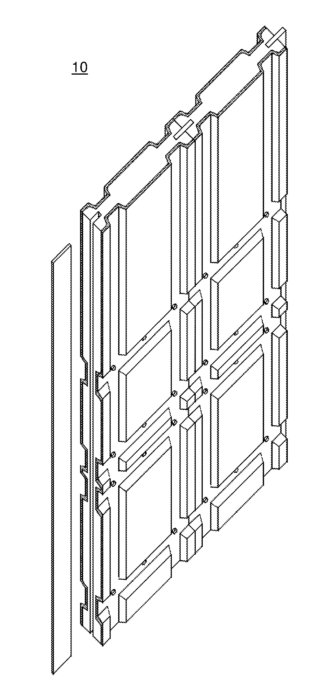 Modular wall system with integrated channels