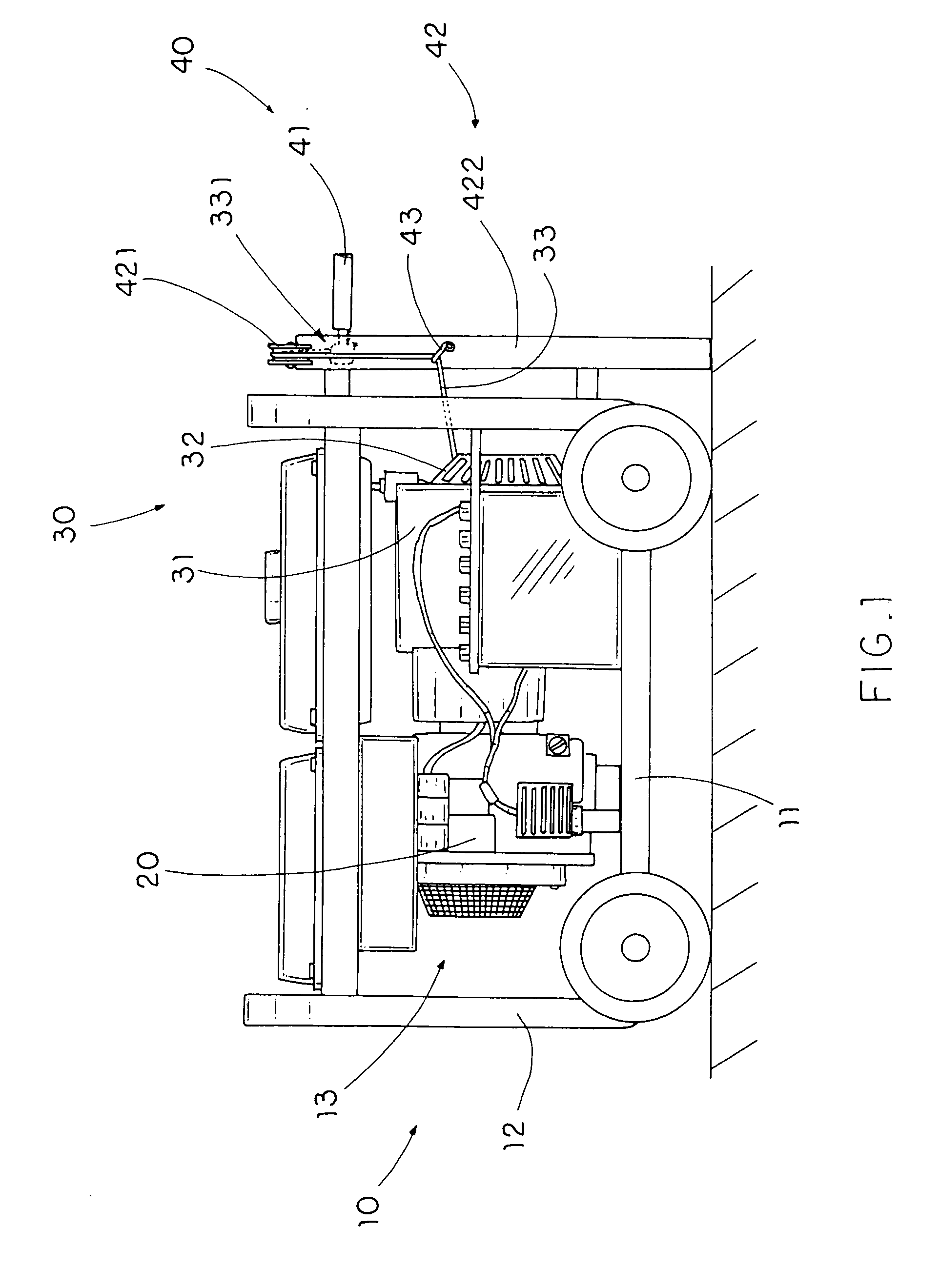 Hand-free starter for power generator