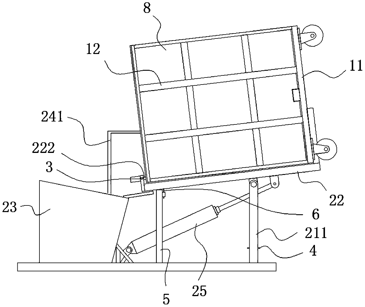 Automatic tilting overturning type barrel washing device