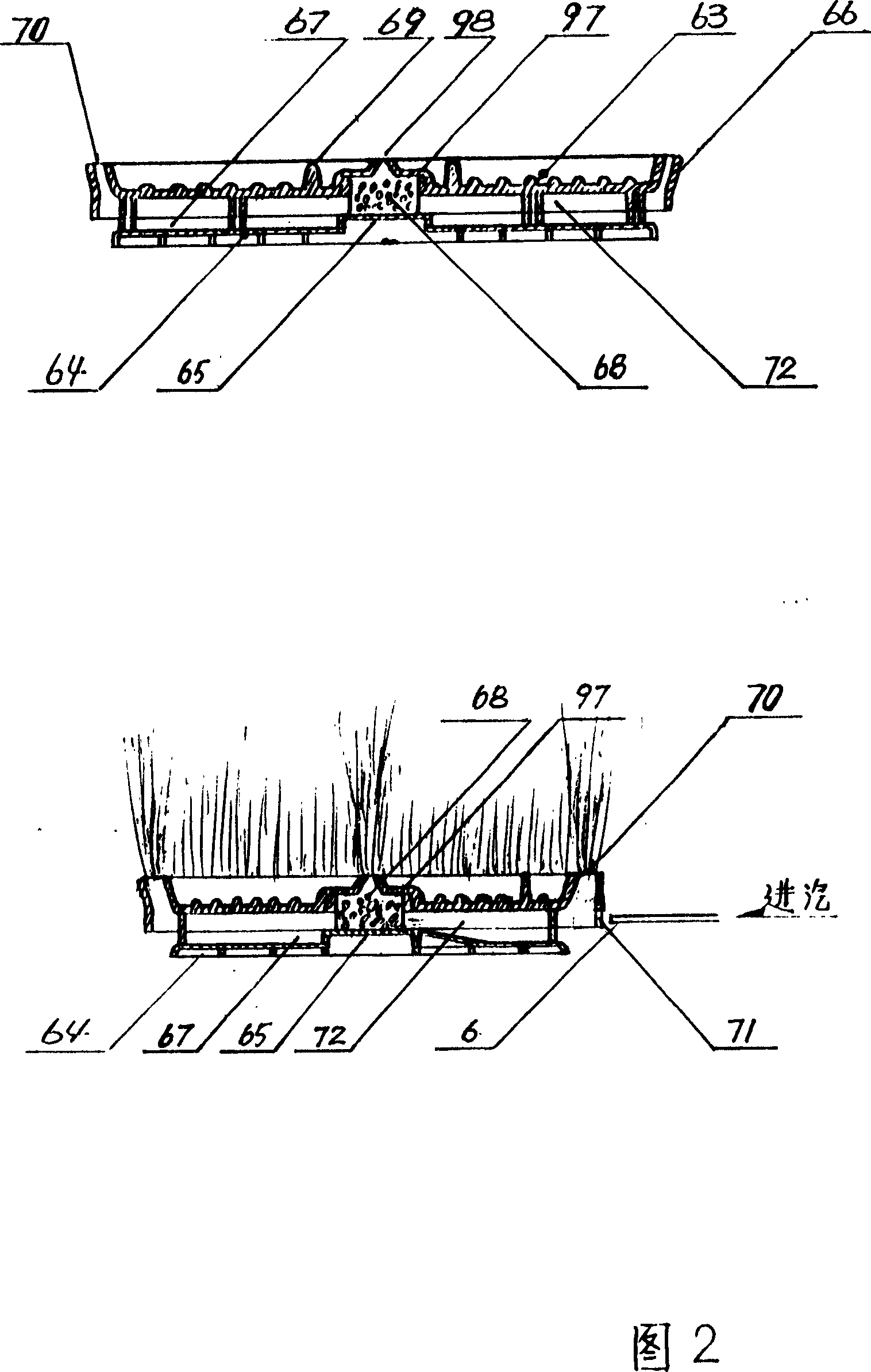 Medicine steam stifling device of hanging-panel steaming-shower device