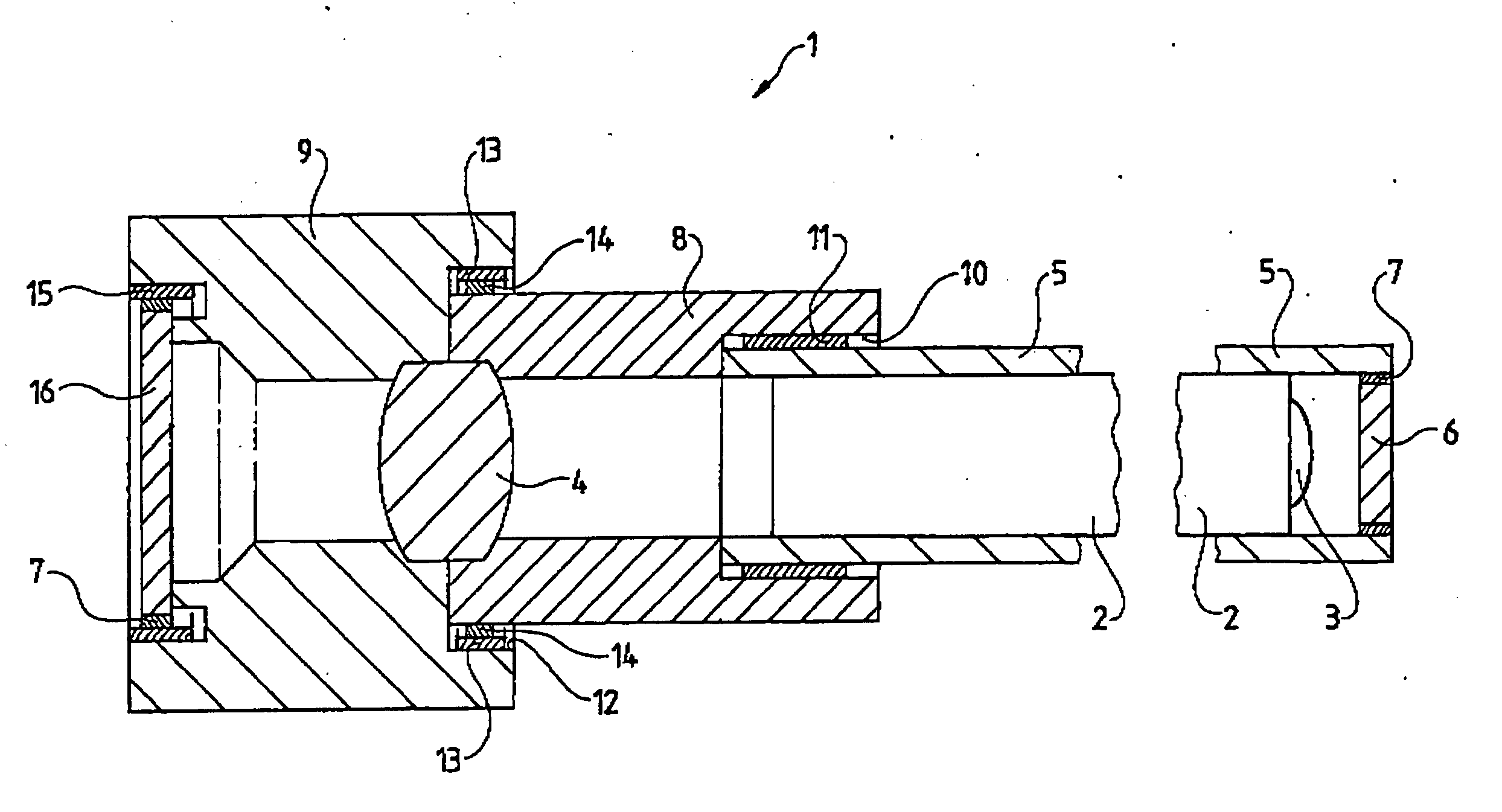 Rigid endoscope optics with a compound housing