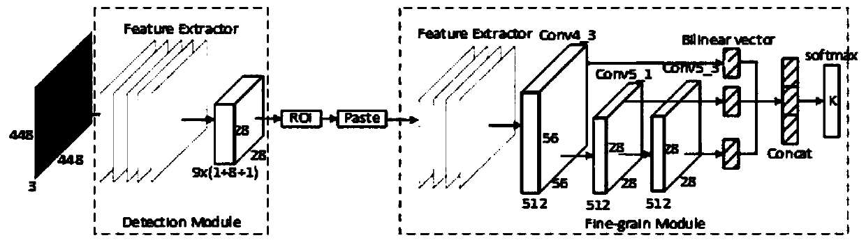 Image fine-grained recognition method based on multi-scale feature fusion