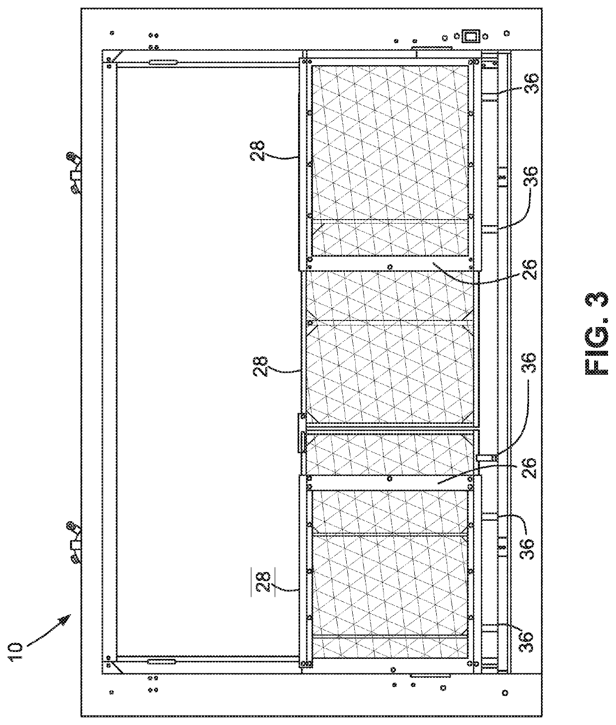 Ramp door with self-deploying rail