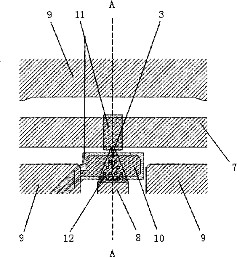 MEMS (Micro Electronic Mechanical System) cantilever beam type online microwave power sensor and production method thereof