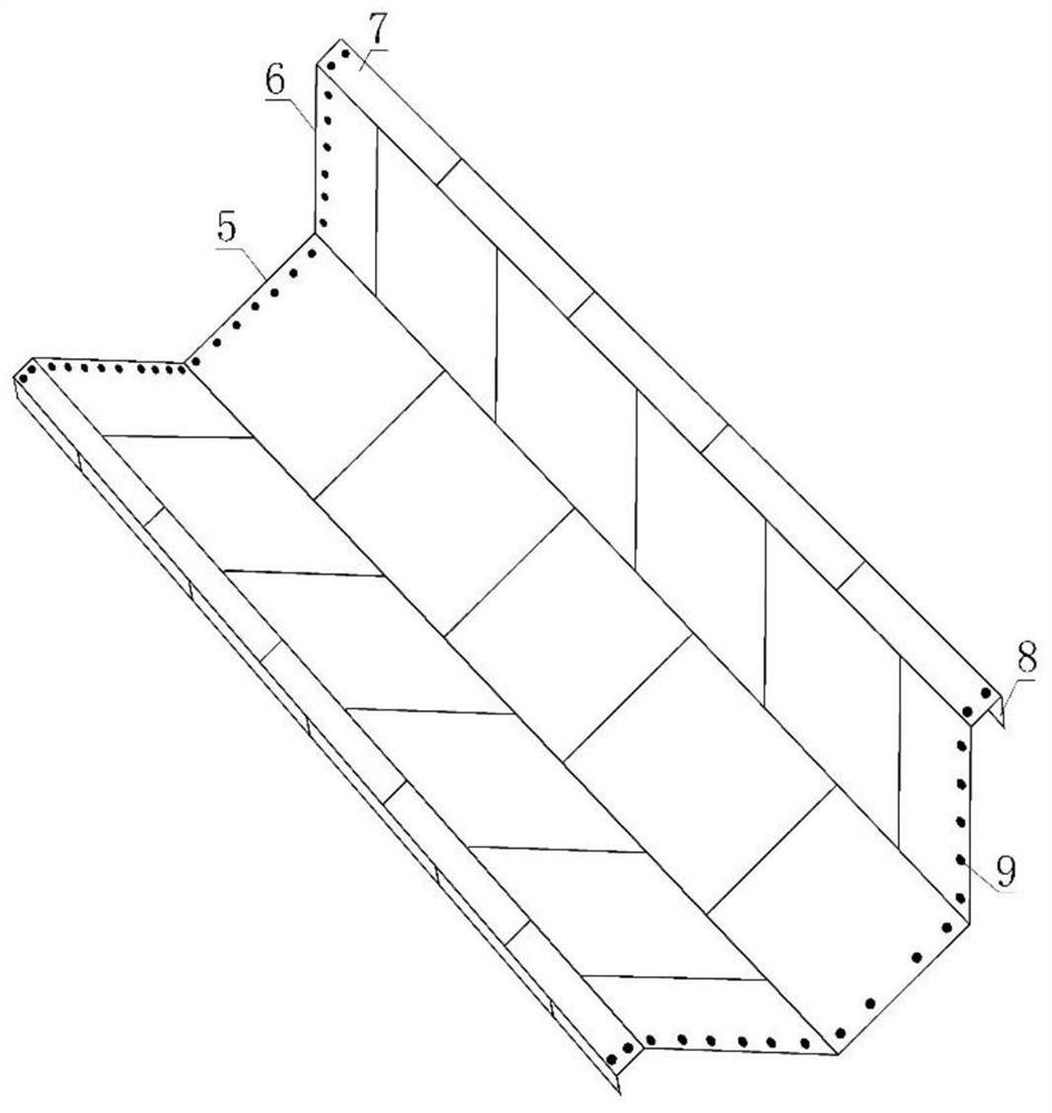 PE plate lining channel