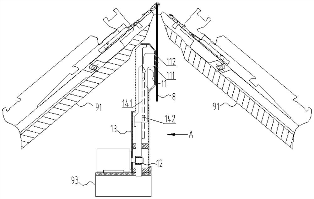 Sectional type traction device for flat knitting machine and traction unit control method