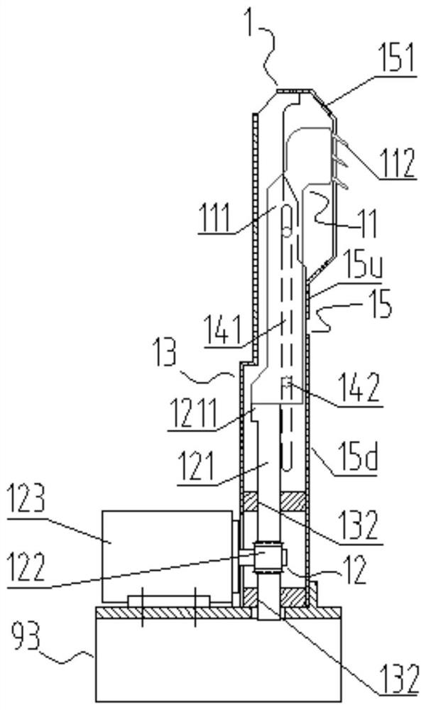 Sectional type traction device for flat knitting machine and traction unit control method