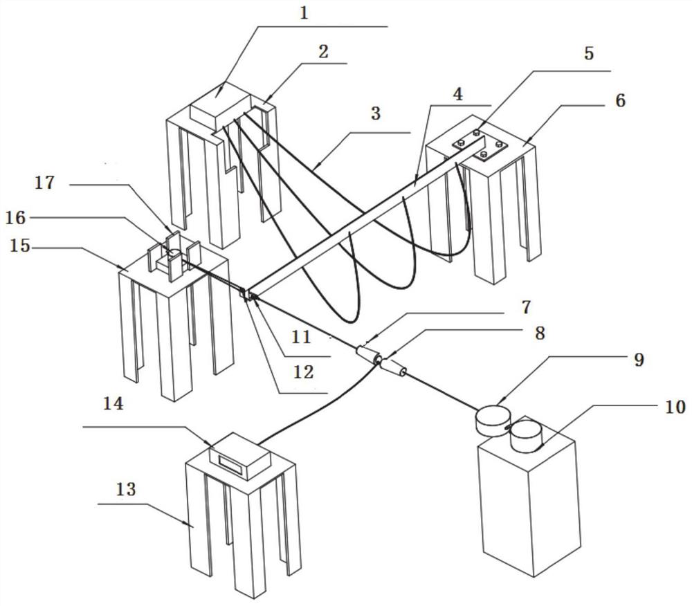 Power transmission tower angle steel reinforcing member mechanical property testing device and method