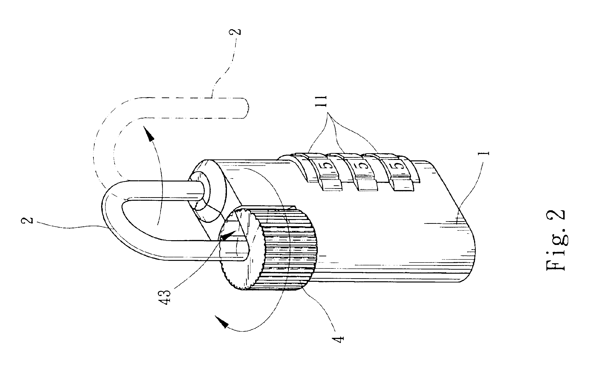 Numeral lock structure