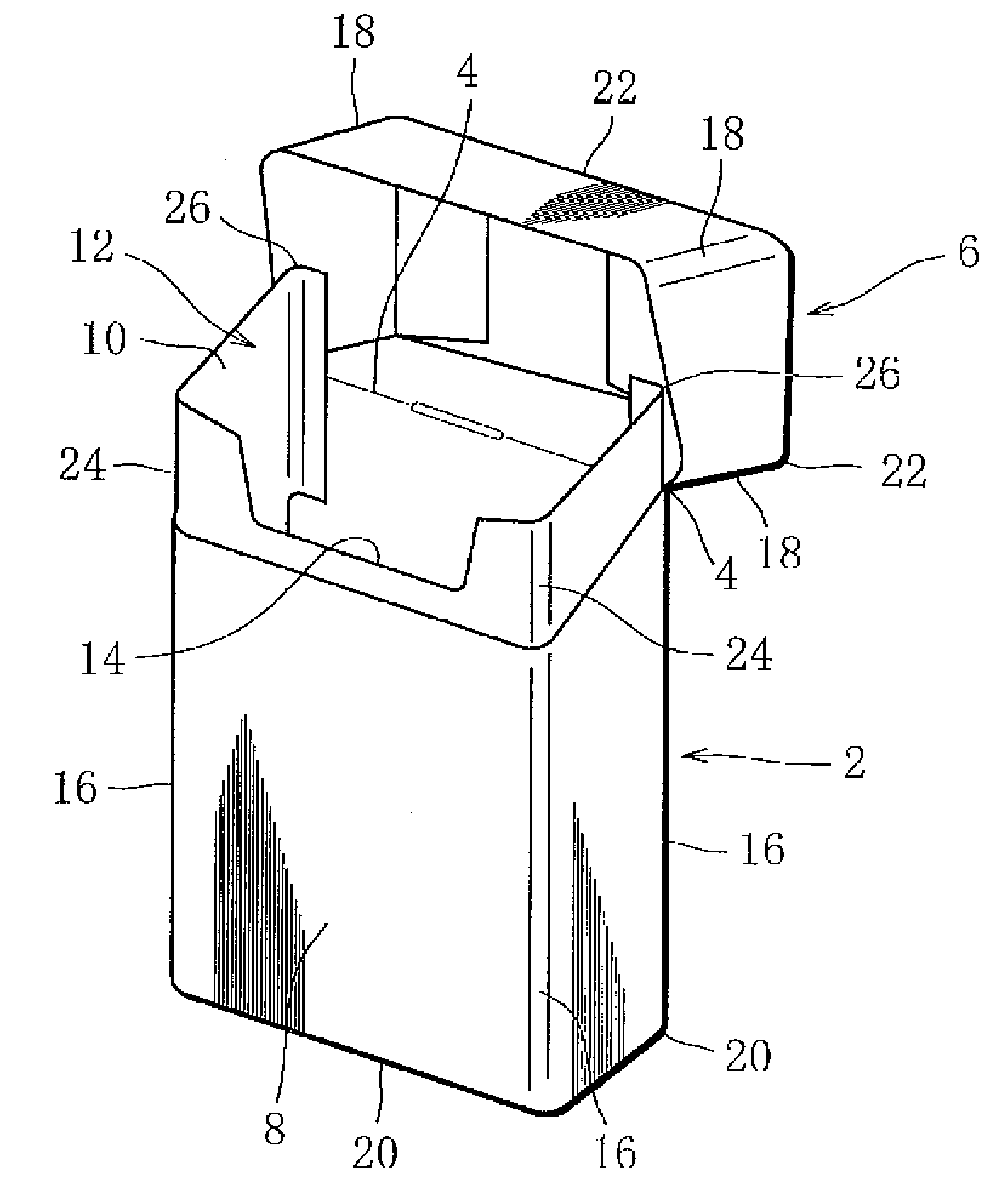 Package of rod-shaped smoking articles and a blank therefor