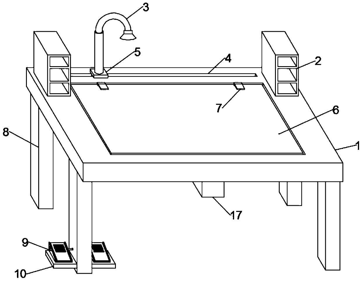 Convenient-to-adjust clothing design special-purpose design workbench