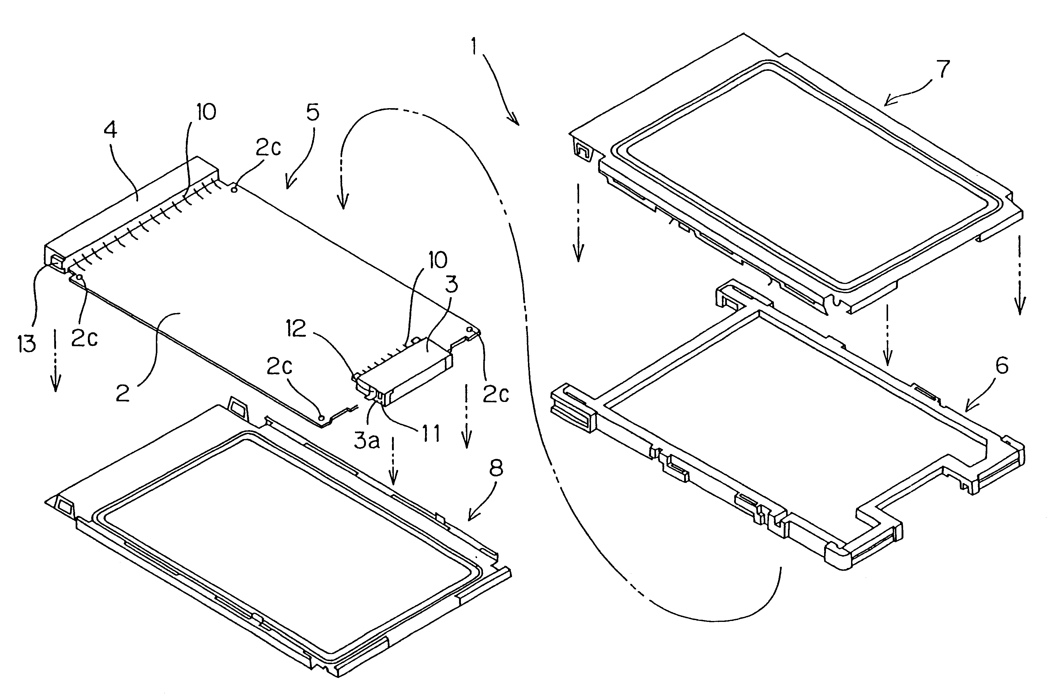 Frame kit for PC card, PC card, and method of manufacturing PC Card