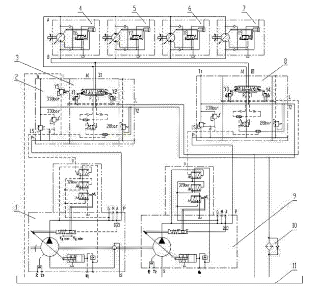 Control system for adjusting push-pull speed and push-pull force of horizontal directional drilling machine