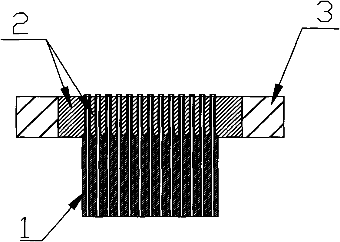 Multicore fiber inserting core body for gas tightness packaging of photoswitch