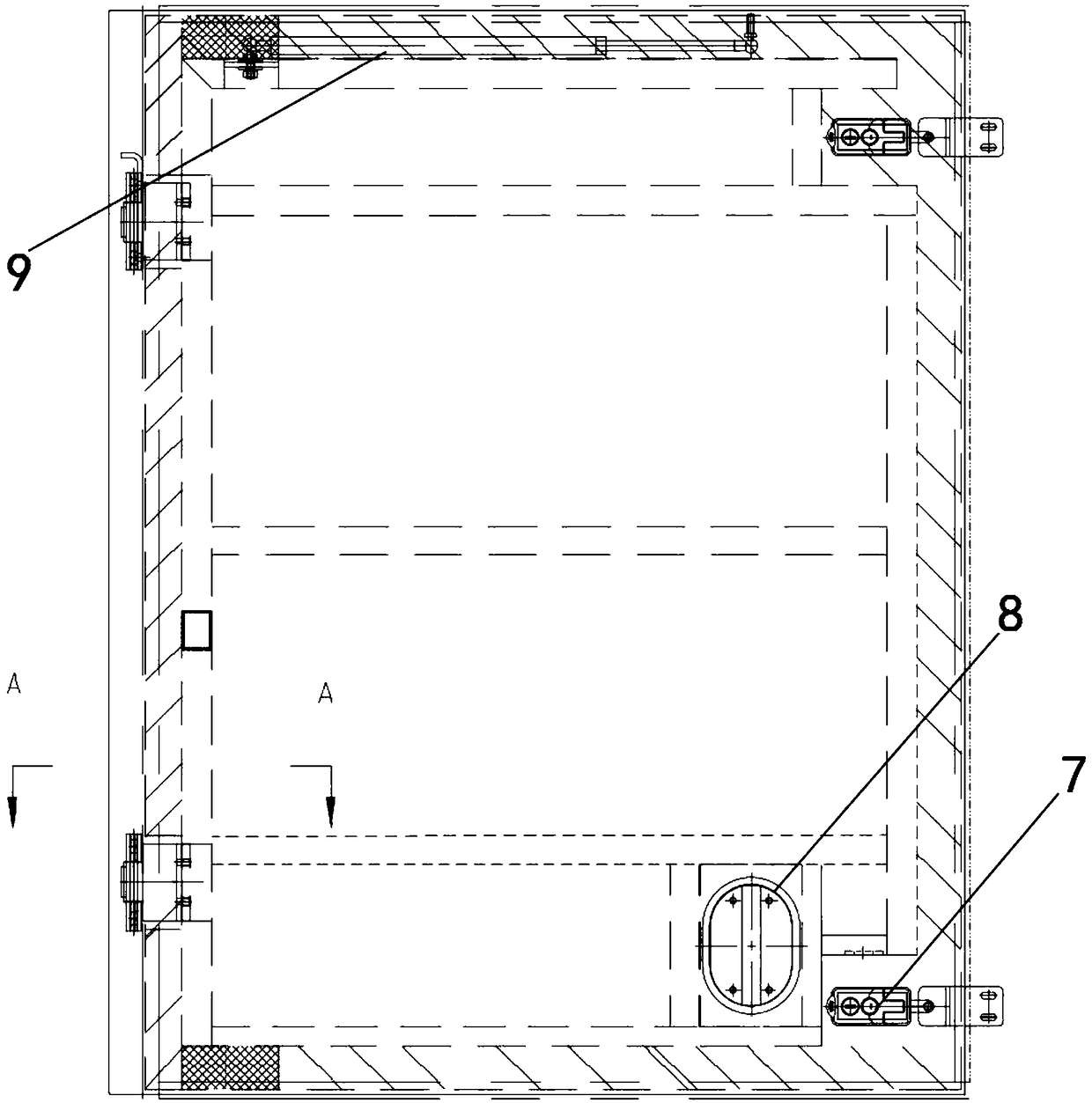 A side-opening hatch door structure of a city bus