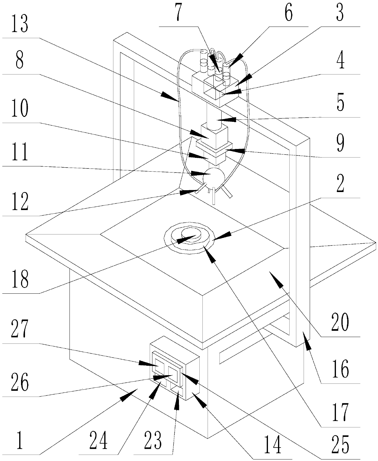 Paint spraying device for artworks