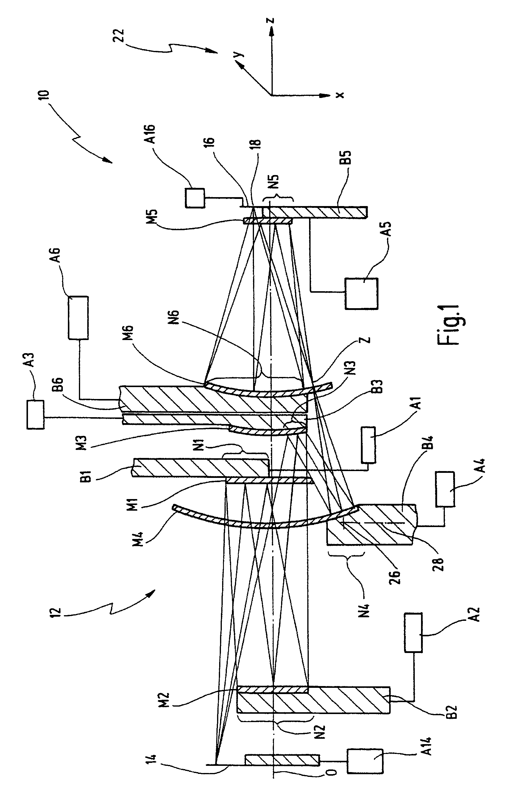 Method for correcting astigmatism in a microlithography projection exposure apparatus, a projection objective of such a projection exposure apparatus, and a fabrication method for micropatterned components