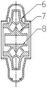 A double-suction centrifugal pump impeller and vortex chamber guide device