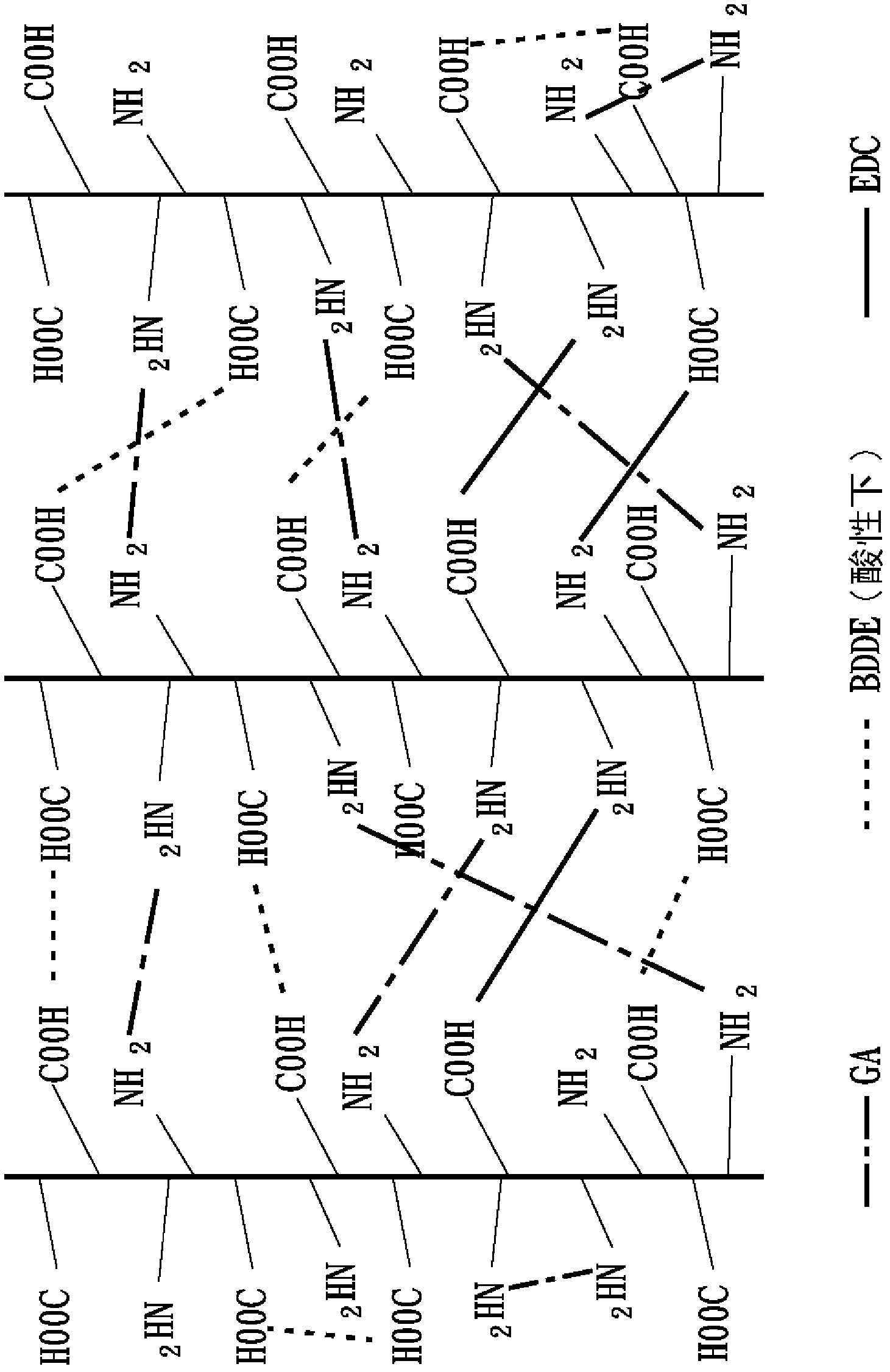 Triple cross-linking collagen, preparation method and uses thereof