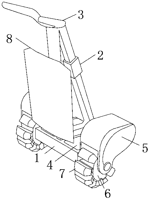 Obstacle-crossing electric balancing vehicle