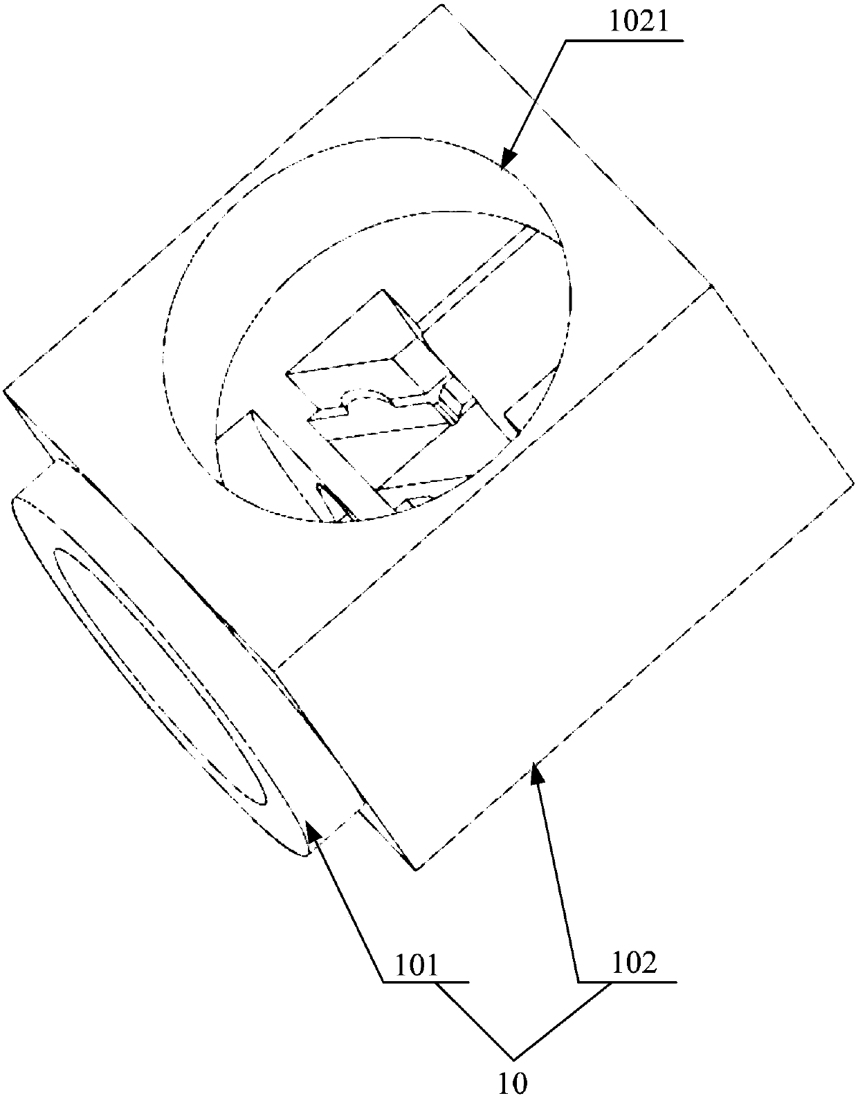 Optical module and round square tube