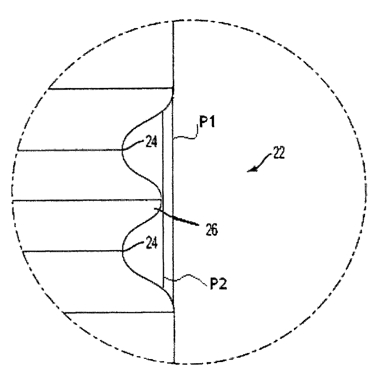 Aseptic structural rib for plastic containers