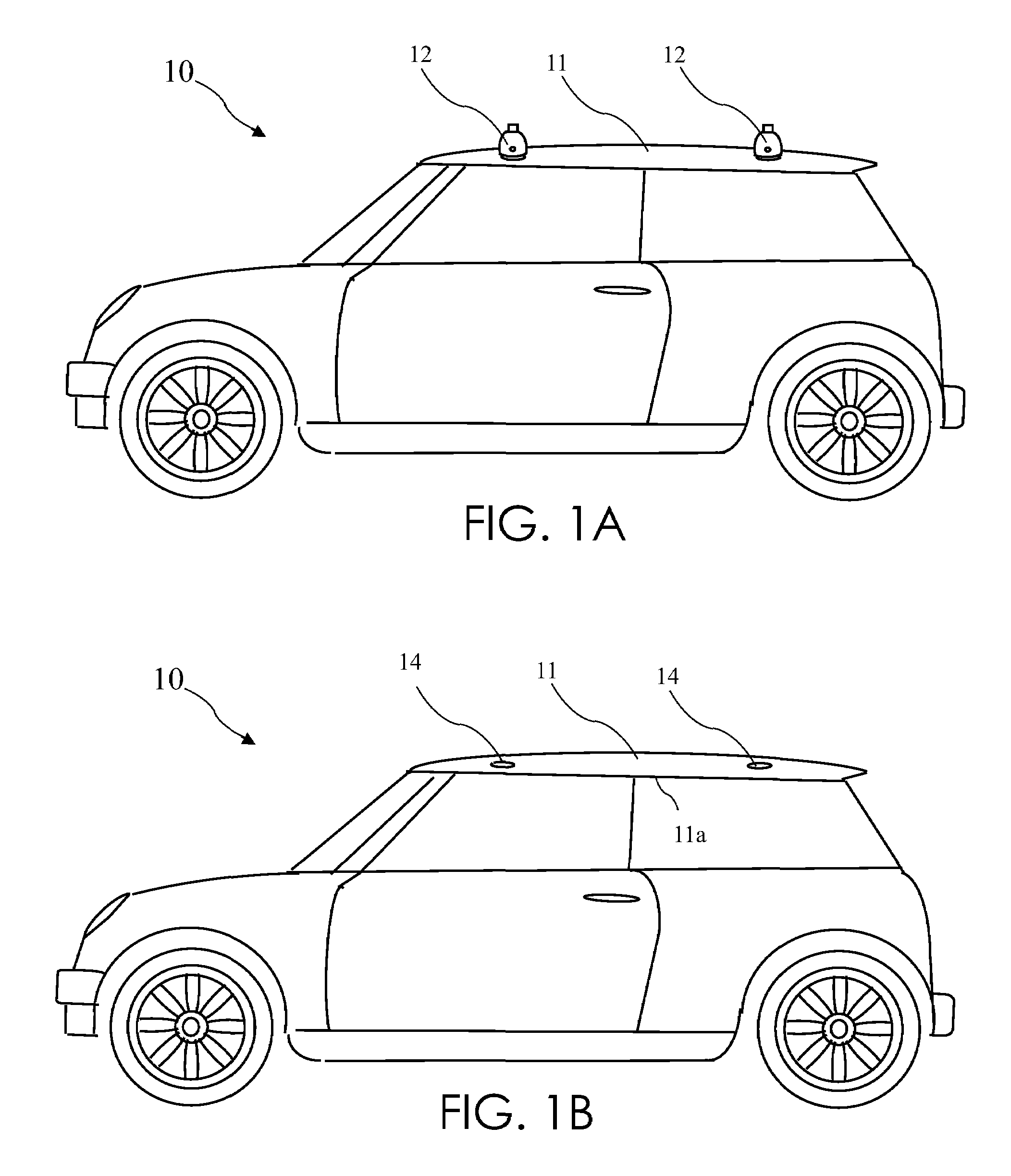 Universal removable roof rack mounting system