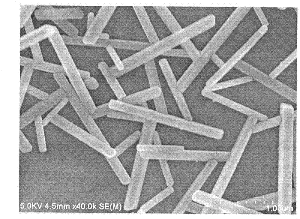 Preparation method of high-purity short-rod-like crystalline FeWO4/FeS core-shell nano structure