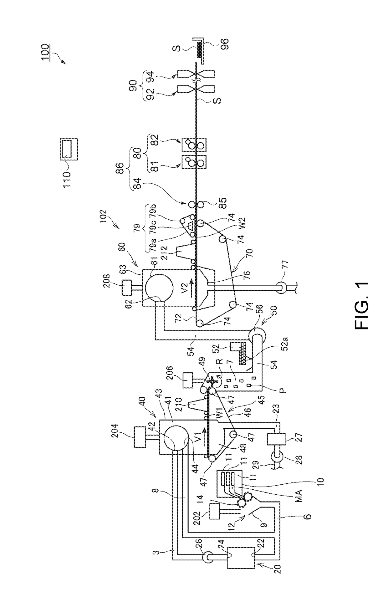 Sheet manufacturing apparatus, sheet manufacturing system, control method of a sheet manufacturing apparatus, and sheet manufacturing method