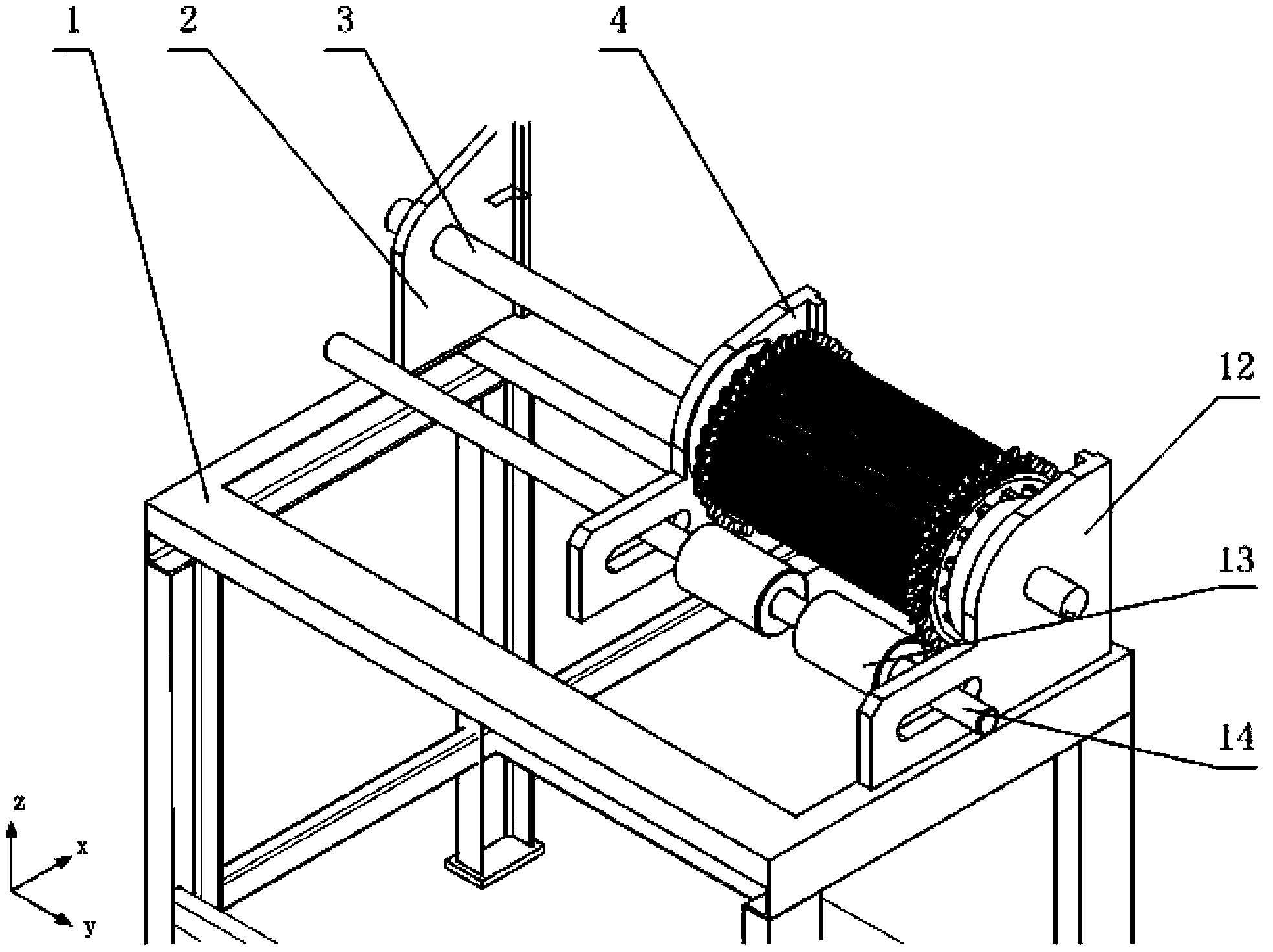 Flexible and automatic cam-extruded metal mesh belt pressing device