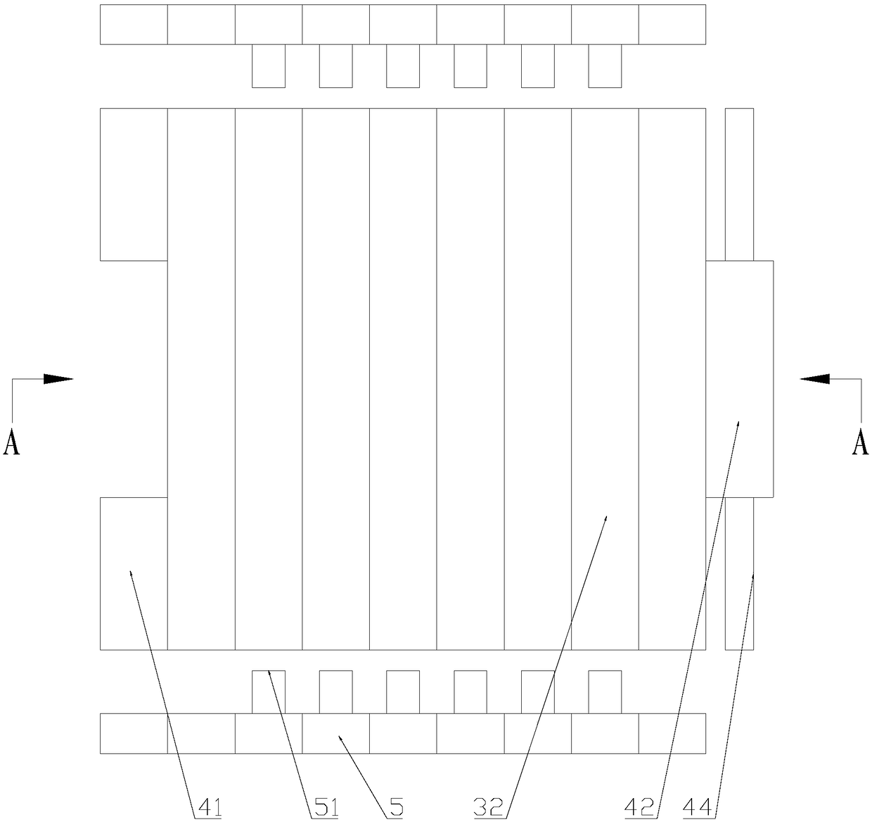 Micro-foam double-machine co-extrusion three-layer square-grid building formwork