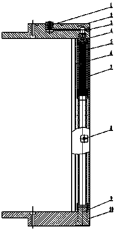 Pushing plate type scattering device