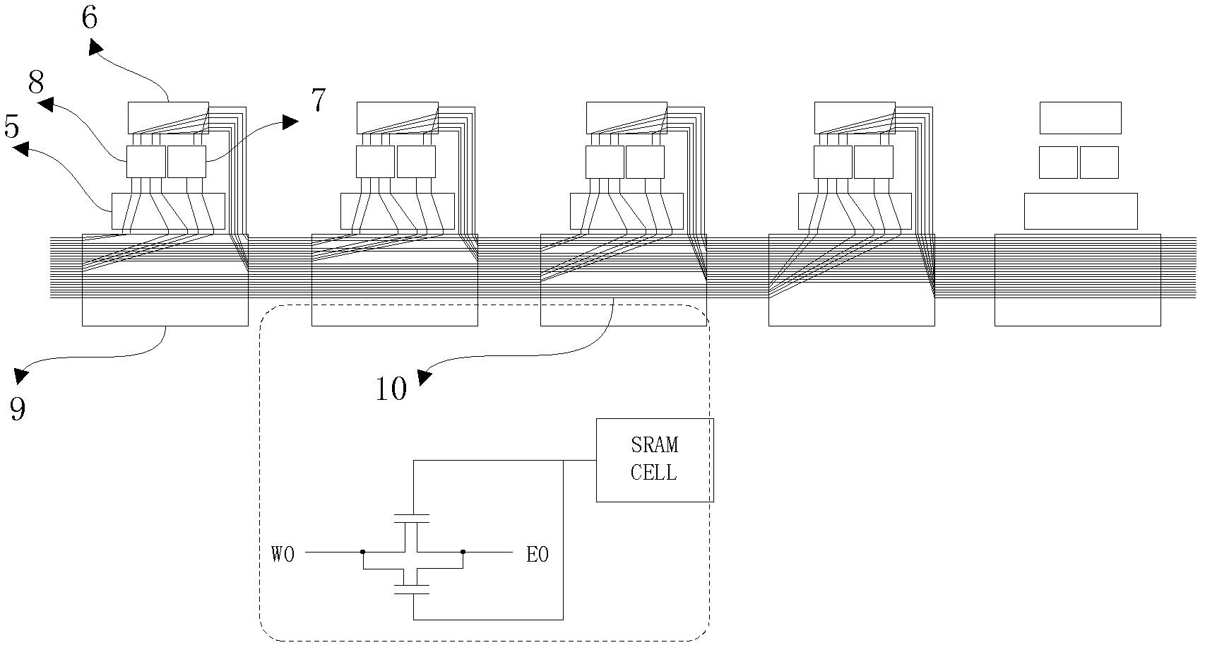 Testing method for FPGA (field programmable gate array) single long wire and directly connected switch