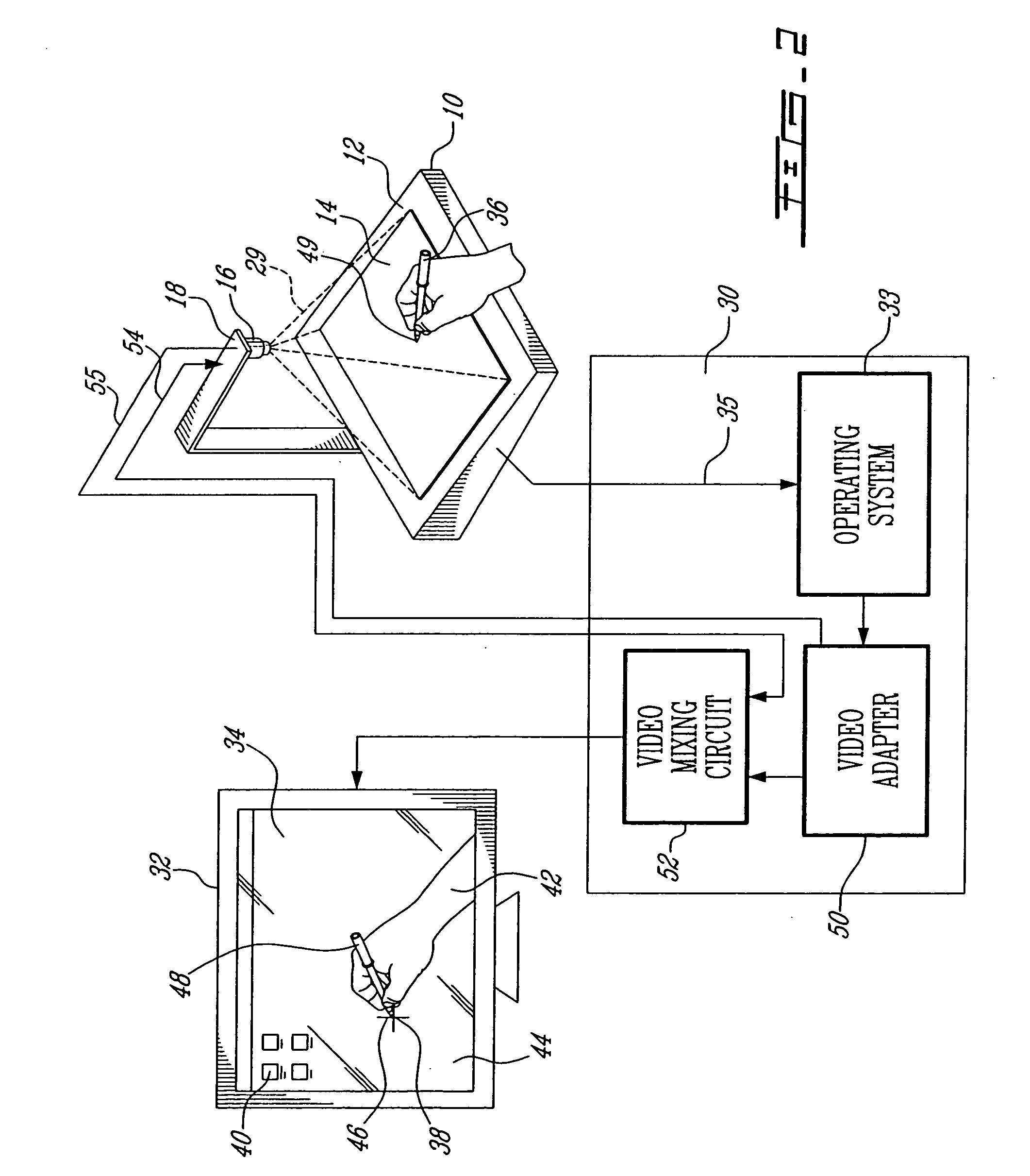 Camera assisted pen tablet