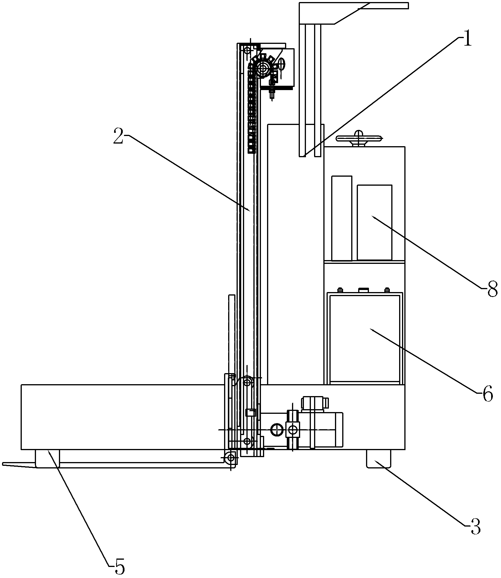 Track-free intelligent moving device of goods shelf warehouse