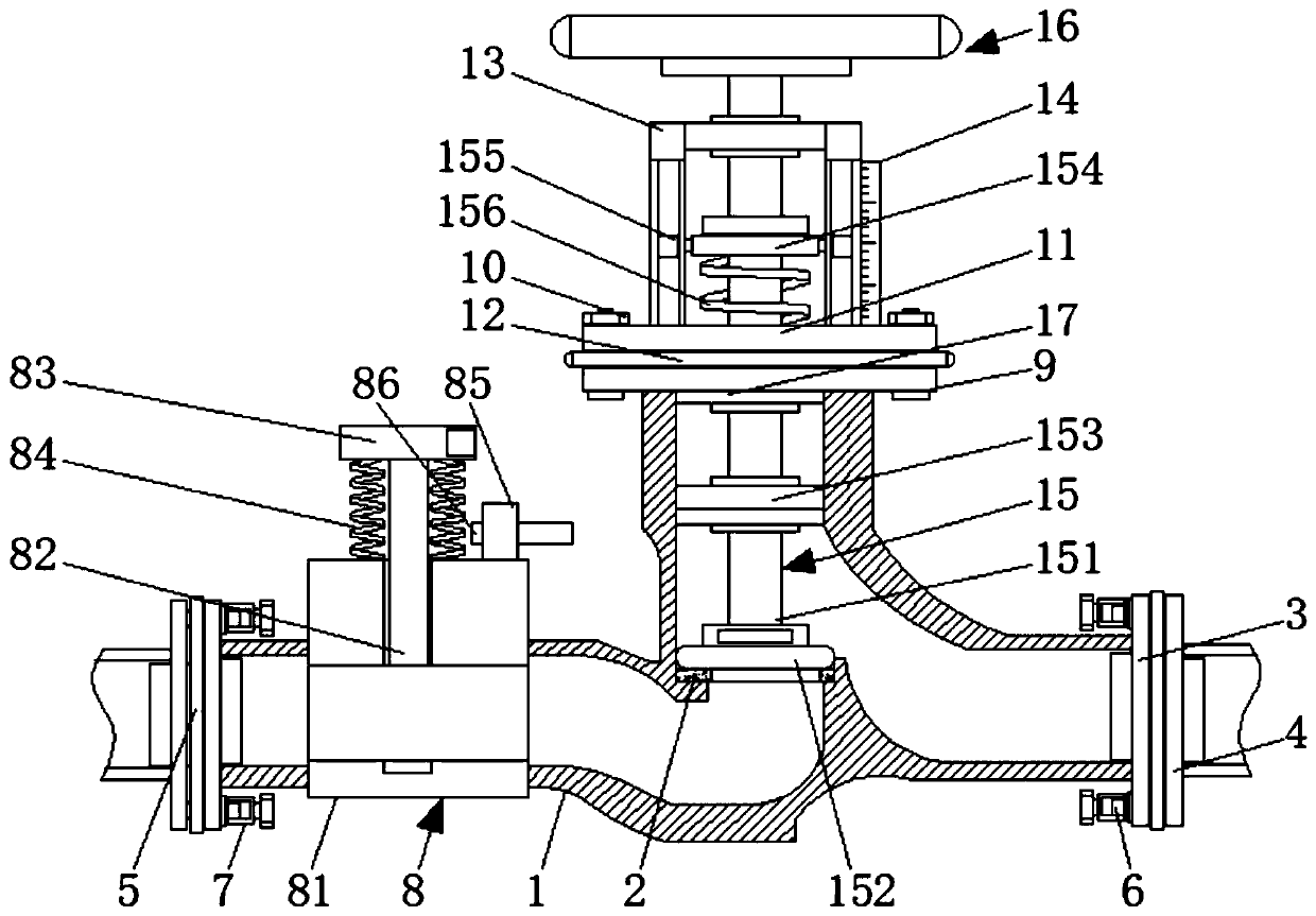 Blow-down valve used for chemical production